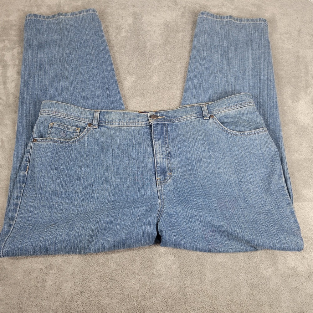 Gloria Vanderbilt Amanda Jeans Womens 20W Medium Wash Straight Leg Denim Plus